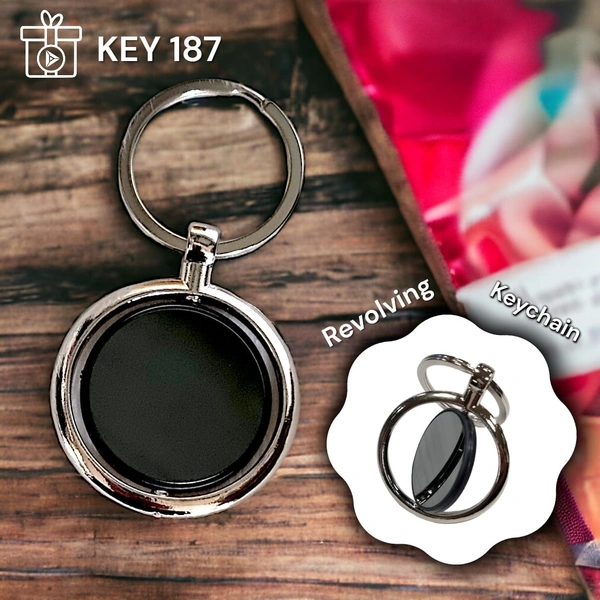 KEY 187 - Silver, Metal Keychains