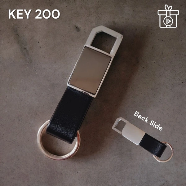 KEY 200 - Black, Metal Keychains