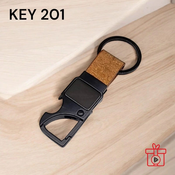 KEY 201 - Black, Metal Keychains