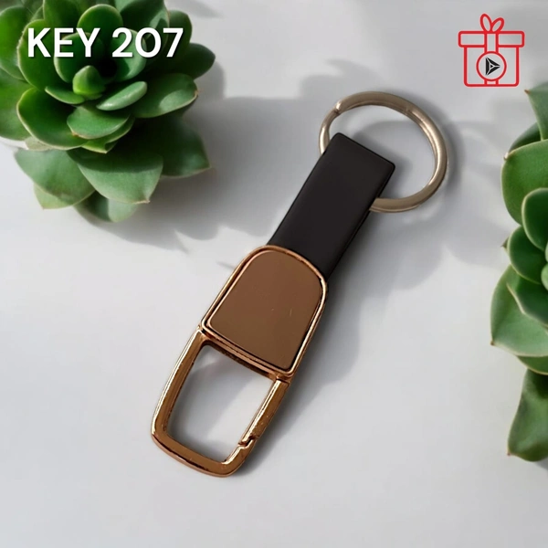 KEY 207 - Black, Metal Keychains