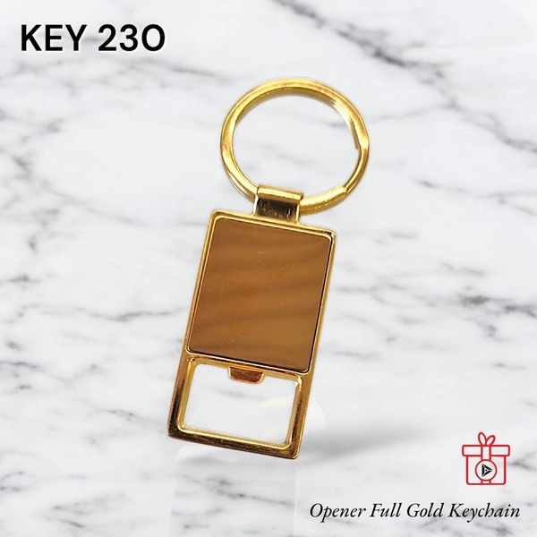 KEY 230 Gold OPENER KEYCHAIN - Min 1000 Pcs