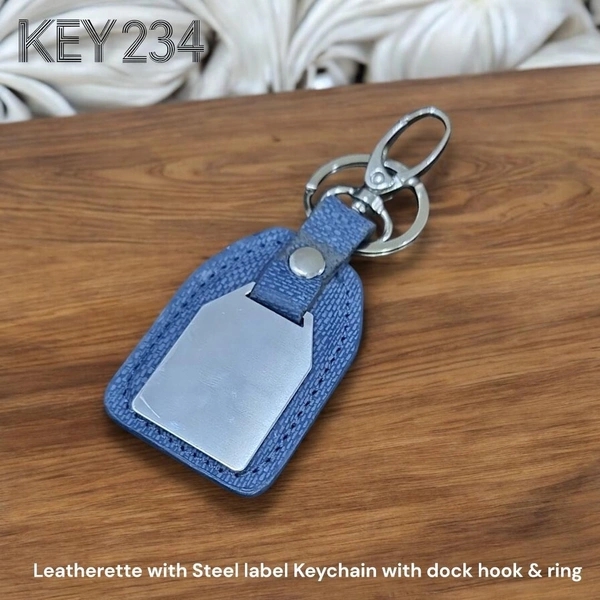 KEY 234 Blue Dock Hook Keychain - Min 100 Pcs