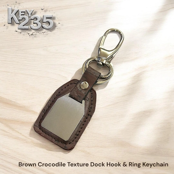 GL 235 Brown Crocodile Keychain - Min 100 Pcs