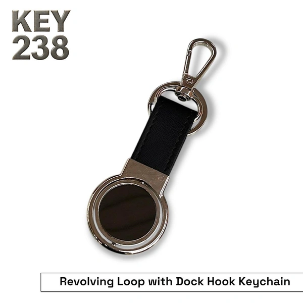 Key 238 (1) Revolving loop with dock hook keychain