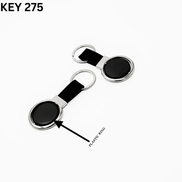 Key 275 Black & Silver Revolving keychain