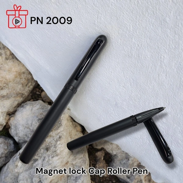 PN 2009 Magnetic Lock Cap  - Black, Metal Pens