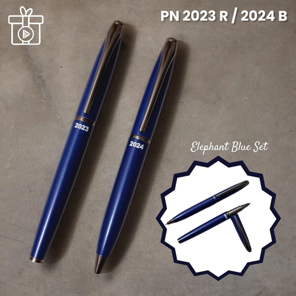 PN 2023-24 Roller 40 / Ball 35 - Navy Blue, Metal Pens