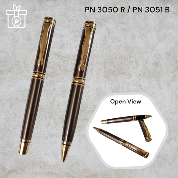 PN 3050_3051 Roller 102 / Ball Pen 95 - Carnaby Tan, metal Pens