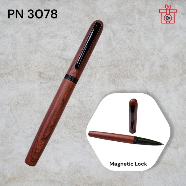 PN 3078 Wooden Coated Magnetic Roller Pen
