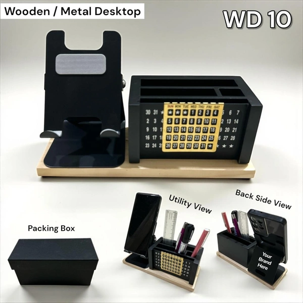 WD-10 Wooden calender with mobile stand