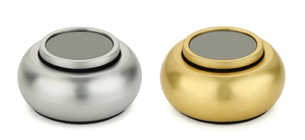 ST 208 Silver & Golden Spinner round paper weight