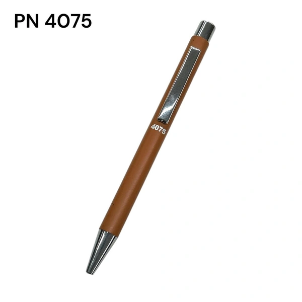 PN 4075 Brown & silver parts ball pen
