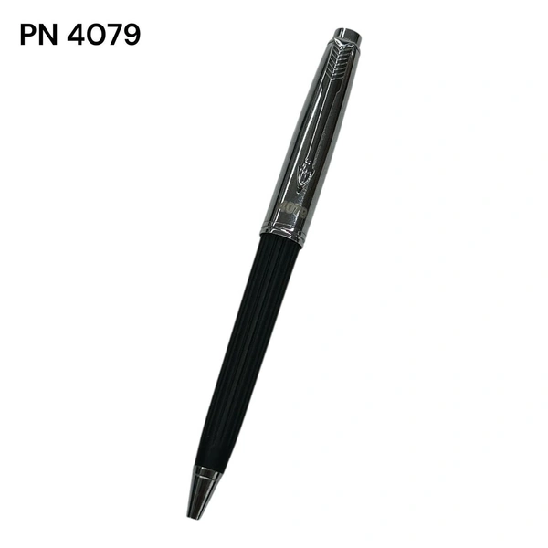PN 4079 Black & silver lining Roller pen