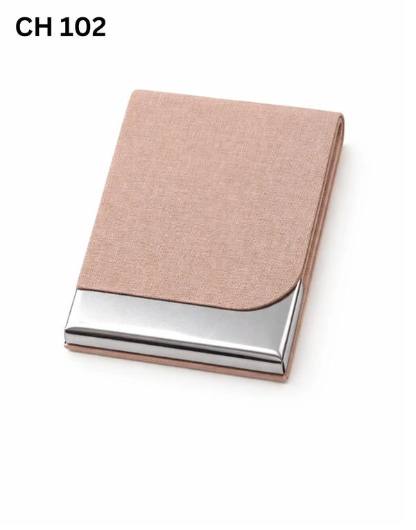 CH 102 light brown / steel cardholder