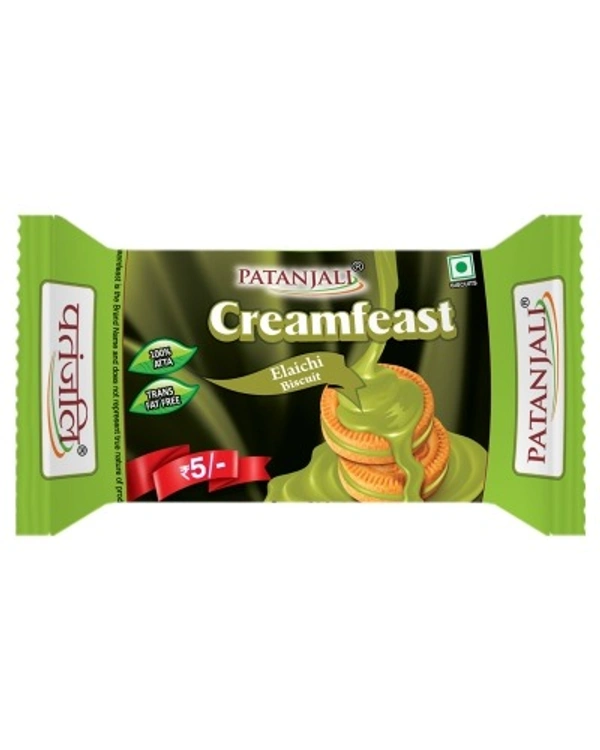 PATANJALI BISCUIT - Pre CREAMFEAST ELAICHI - 75 gm - 75 gm