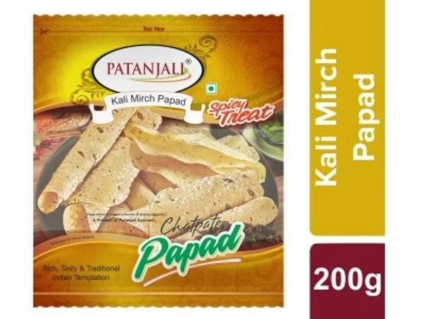 PATANJALI PAPAD KALI MIRCH - 200 gm - 200 gm