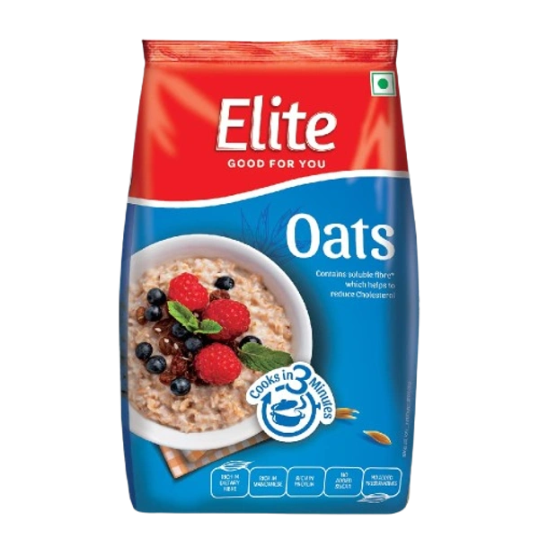 Elite Oates Contain Soluble Fibre Cooks in 3 Minutes, ஓட்ஸ் - 500 g
