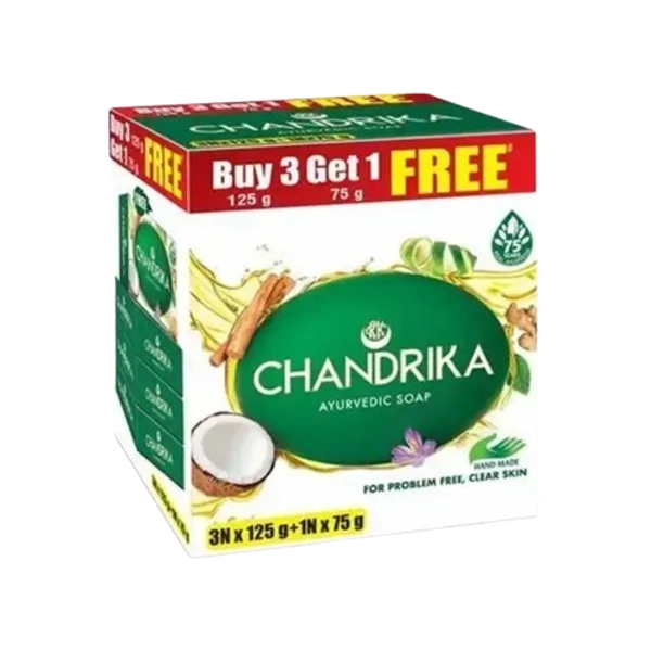 Chandrika Ayurvedic Soap Buy 3 Get 1 Free - 75 g