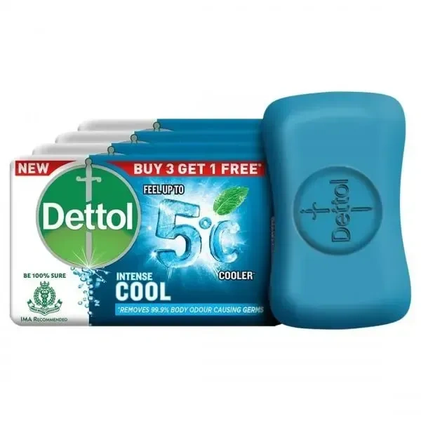 Dettol Cool with Crispy Menthol Bathing Soap-100g ( Buy 4 Get 1 Free) - 100g
