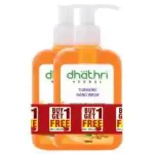Dhathri Herbal Turmeric Handwash (Buy 1 Get 1 Free) - 250 ml