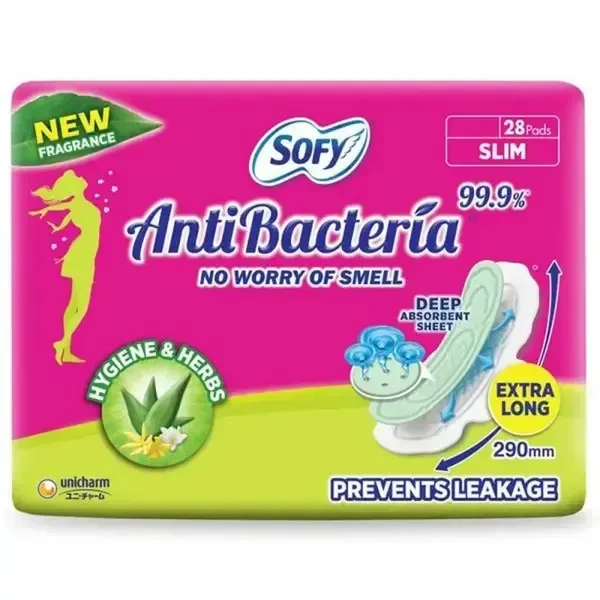 Sofy Body Fit AntiBacteria XLSanitary Napkins (Pack of 7 Pads)