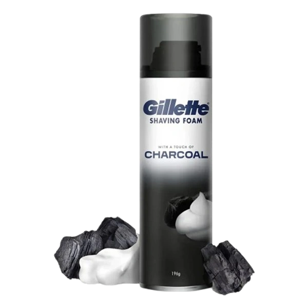 Gillette Charcoal Shaving Foam  - 196g