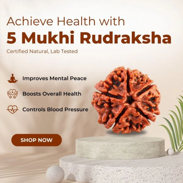 5 Mukhi Rudraksha Pendant (Nepali) - 5 मुखी रुद्राक्ष