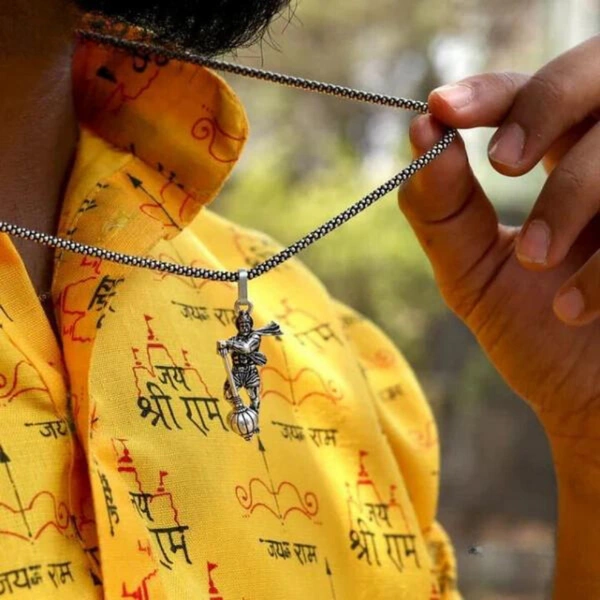 Hanuman Ji with Gada Silver Pendant 🔥 Jai Bajrangbali 🔥