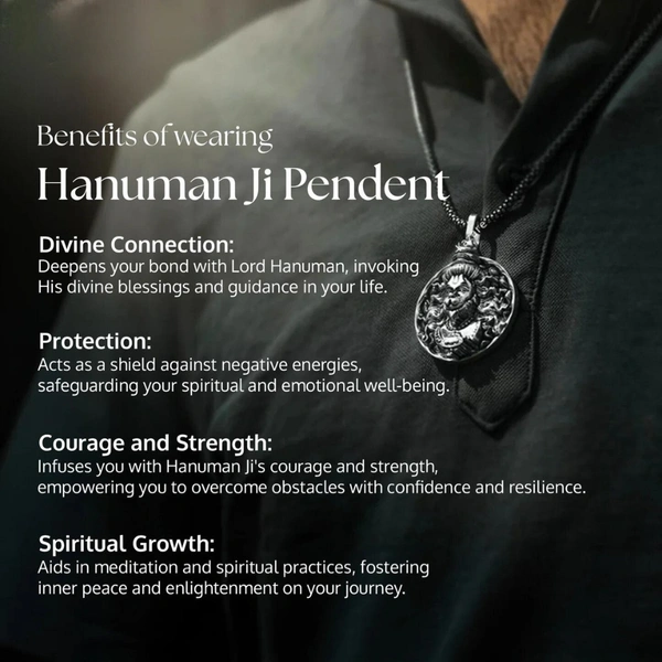 Hanuman Ji Anjani Putra Pendant In Silver Chain 🙏