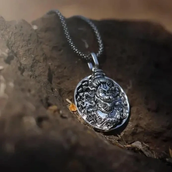 Hanuman Ji Anjani Putra Pendant In Silver Chain 🙏