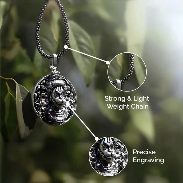 Hanuman Ji Anjani Putra Pendant In Silver Chain 🙏