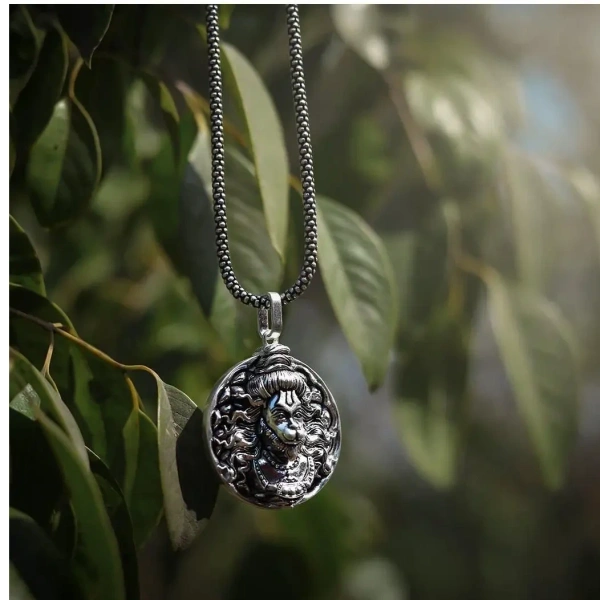 Hanuman Ji Anjani Putra Pendant In Silver Chain 🙏