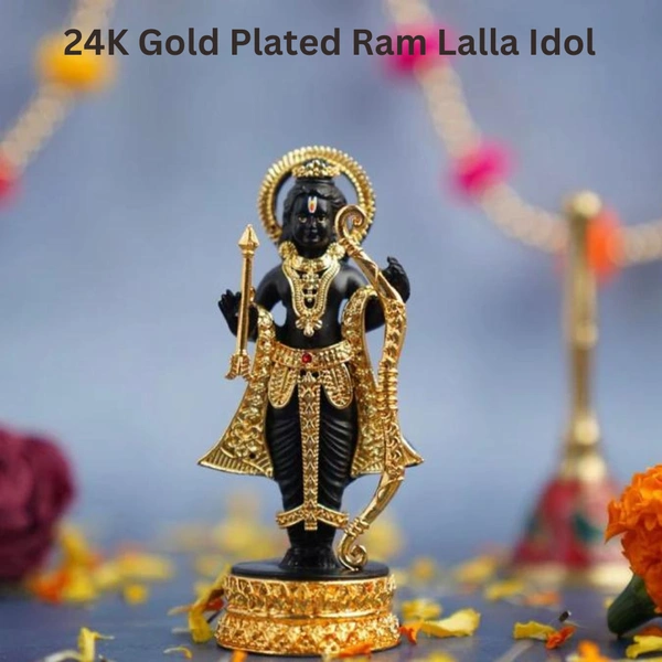 24K Gold Plated Ram Lalla Idol - जय श्री राम 