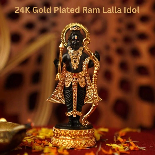 24K Gold Plated Ram Lalla Idol - जय श्री राम 