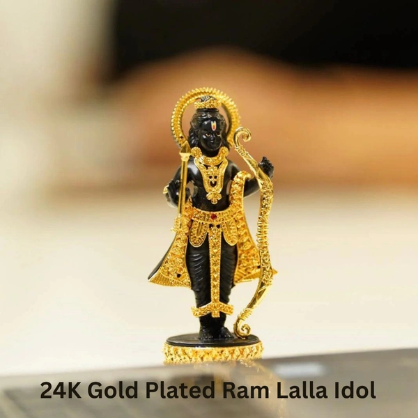 24K Gold Plated Ram Lalla Idol - जय श्री राम 