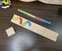 Kancha Marble Run Track LONG TRACK ,Snake Marble Race Marble Run Race Wooden Plate, Light weight Toy, Montessori Pack of 1 Snake maze toy wood toy - Without Pipe