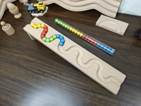 Kancha Marble Run Track LONG TRACK ,Snake Marble Race Marble Run Race Wooden Plate, Light weight Toy, Montessori Pack of 1 Snake maze toy wood toy - Without Pipe