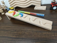 Kancha Marble Run Track LONG TRACK ,Snake Marble Race Marble Run Race Wooden Plate, Light weight Toy, Montessori Pack of 1 Snake maze toy wood toy - Without Pipe