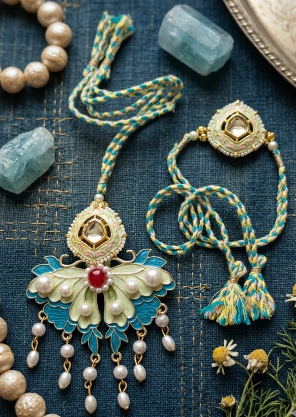 Fancy Hair clip Lumba Rakhi Set