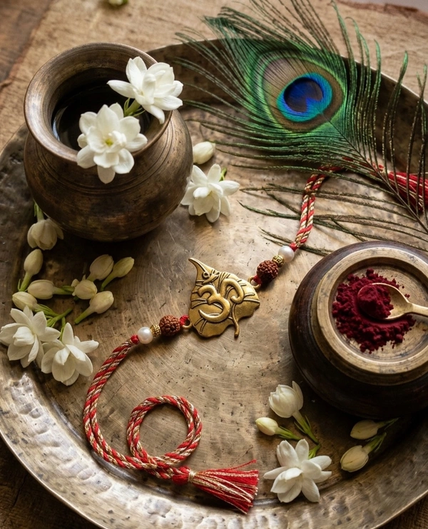 Om Peepal Leaf Rakhi