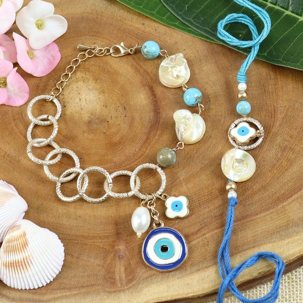 Evil Eye Bhaiya Bhabhi Rakhi Pair