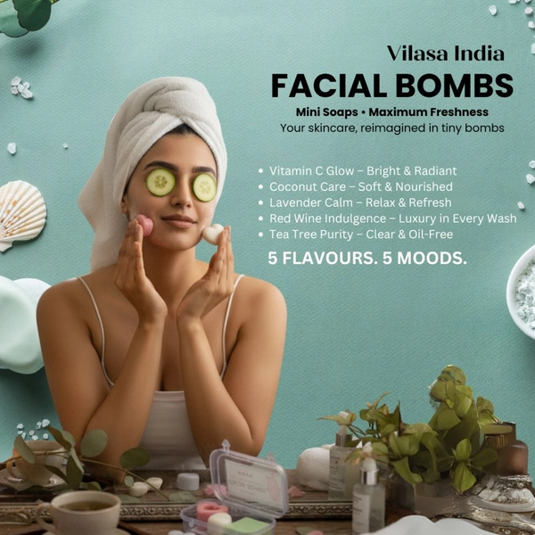 Vilasa India  Facial bombs (10g Each, Set Of 3pc)