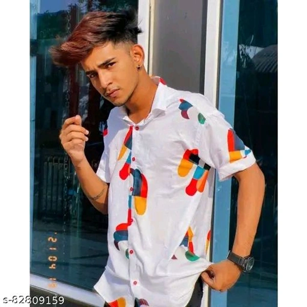 Men's Digital Ptinted Half Sleeve ShirtName: Men's Digital Ptinted Half Sleeve ShirtFabric: RayonSleeve Length: Short SleevesPattern: PrintedNet Quantity (N): 1Sizes:M (Chest Size: 39 in, Length Size: 29 in) L (Chest Size: 41 in, Length Size: 29.5 in) XL (Chest Size: 43 in, Length Size: 30 in) XXL (Chest Size: 45 in, Length Size: 30.5 in) Country of Origin: India