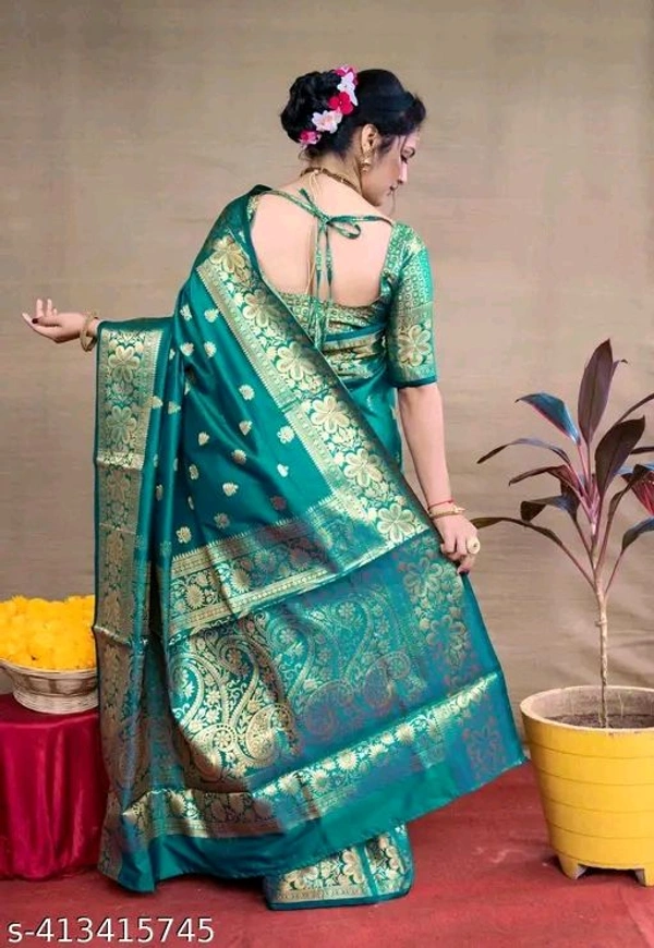 Marvellous Soft Banarasi Silk Saree With Unique Blouse PieceName: Marvellous Soft Banarasi Silk Saree With Unique Blouse PieceSaree Fabric: Banarasi SilkBlouse: Running BlouseBlouse Fabric: JacquardPattern: Zari WovenBlouse Pattern: Same as BorderNet Quantity (N): SingleSizes: Free Size (Saree Length Size: 5.5 m, Blouse Length Size: 0.8 m) Country of Origin: India
