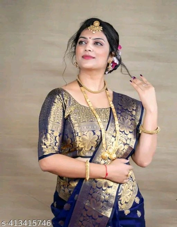 Marvellous Soft Banarasi Silk Saree With Unique Blouse PieceName: Marvellous Soft Banarasi Silk Saree With Unique Blouse PieceSaree Fabric: Banarasi SilkBlouse: Running BlouseBlouse Fabric: JacquardPattern: Zari WovenBlouse Pattern: Same as BorderNet Quantity (N): SingleSizes: Free Size (Saree Length Size: 5.5 m, Blouse Length Size: 0.8 m) Country of Origin: India