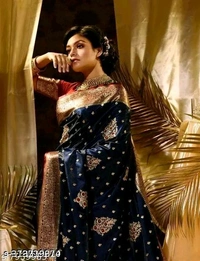 Banarsi Satin silk with heavy embroidery workName: Banarsi Satin silk with heavy embroidery workSaree Fabric: Satin SilkBlouse: Separate Blouse PieceBlouse Fabric: Banarasi SilkPattern: Zari WovenNet Quantity (N): Singlesaree" "cotton saree" "saree collection" "ready to wear saree" "silk saree" "net saree"yellow saree"party wear,saree"black new saree"organza sareeSizes: Free SizeCo