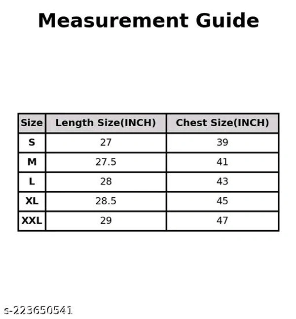 Catalog Name:*Comfy Glamorous Men Tshirts*Fabric: Cotton BlendSleeve Length: Three-Quarter SleevesPattern: PrintedNet Quantity (N): 1Sizes:S (Chest Size: 39 in, Length Size: 27 in) M (Chest Size: 41 in, Length Size: 27.5 in) L (Chest Size: 43 in, Length Size: 28 in) XL (Chest Size: 45 in, Length Size: 28.5 in) XXL (Chest Size: 47 in, Length Size: 29 in) Dispatch: 1 Day*Proof of Saf
