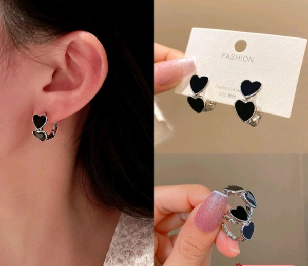 Golden Alloy Korean Earrings