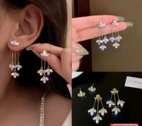 Golden Alloy Korean Earrings