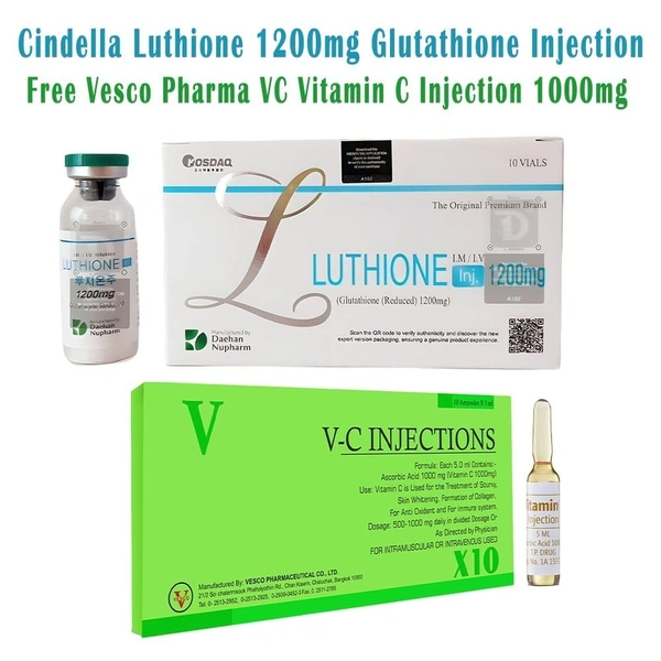1000mg glutathione vials High-Dose IV Add-On Luthione 1200mg Glutathione Injection: Premium